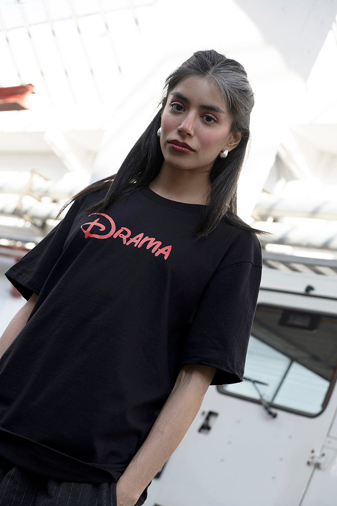 "DRAMA" T-SHIRT / black