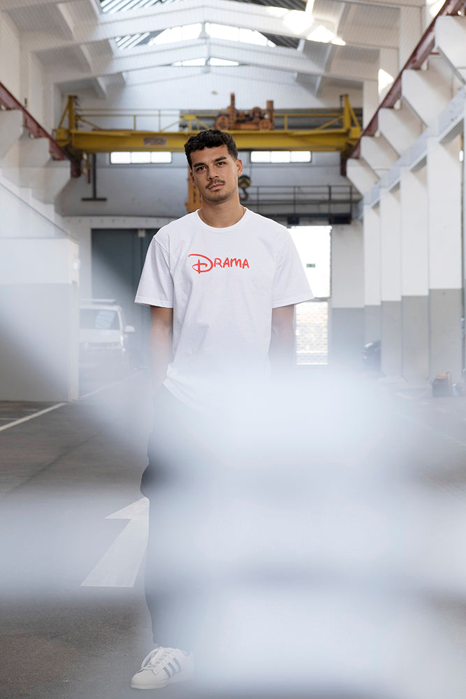 "DRAMA" T-SHIRT / white