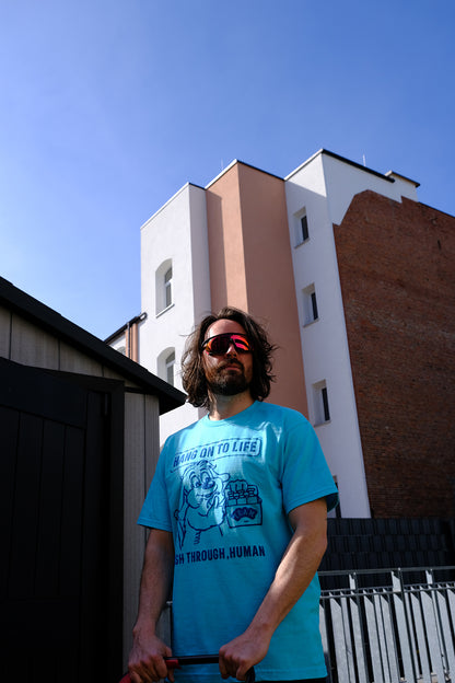 "HANG ON  T-SHIRT / Turquoise