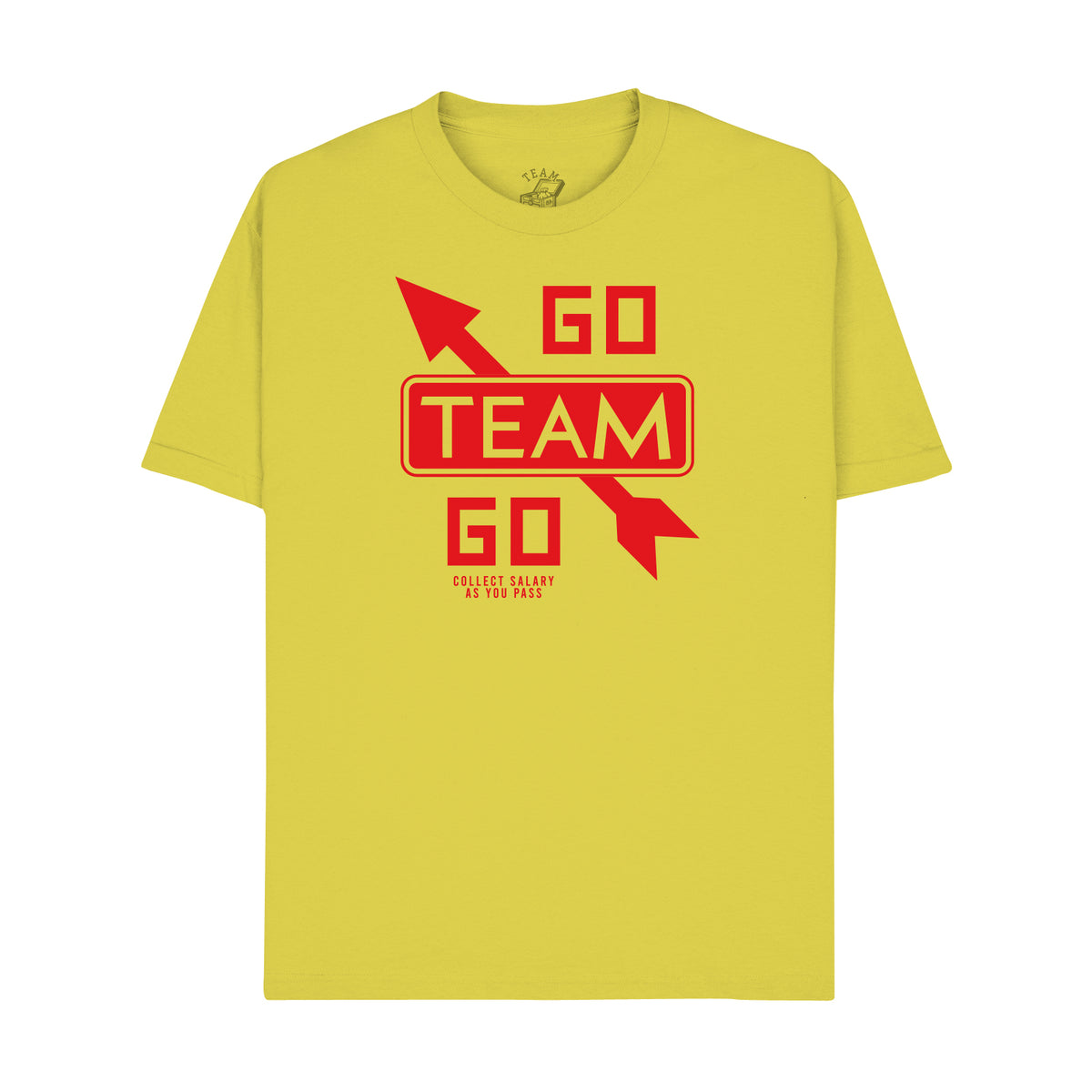 "GO-TEAM"  T-SHIRT / yellow